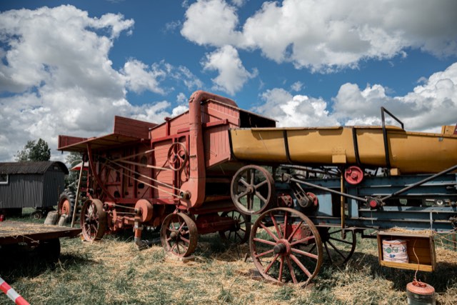 Historische dorsmachine