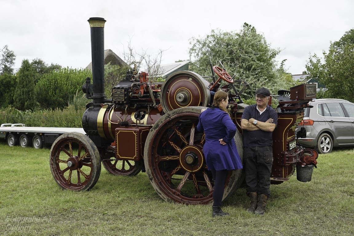 Stoommachine op het festivalterrein